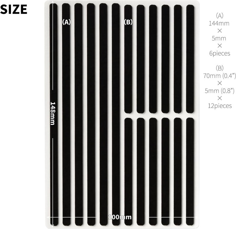 Griplus Non Slip Grip Stickers Slim (Black, 100×148mm(3.9×5.8")) - Reusable Adhesive Pad for Desk, Phone, Mouse, Office, Multi-Purpose - Image 3